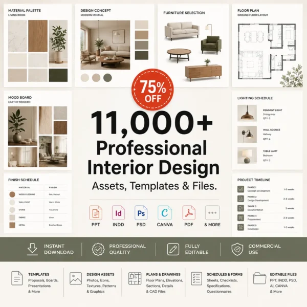 11,000+ Interior Design Exclusive Assets Bundle